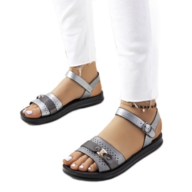 Sandálias cinzentas de mulher Lehti cinza