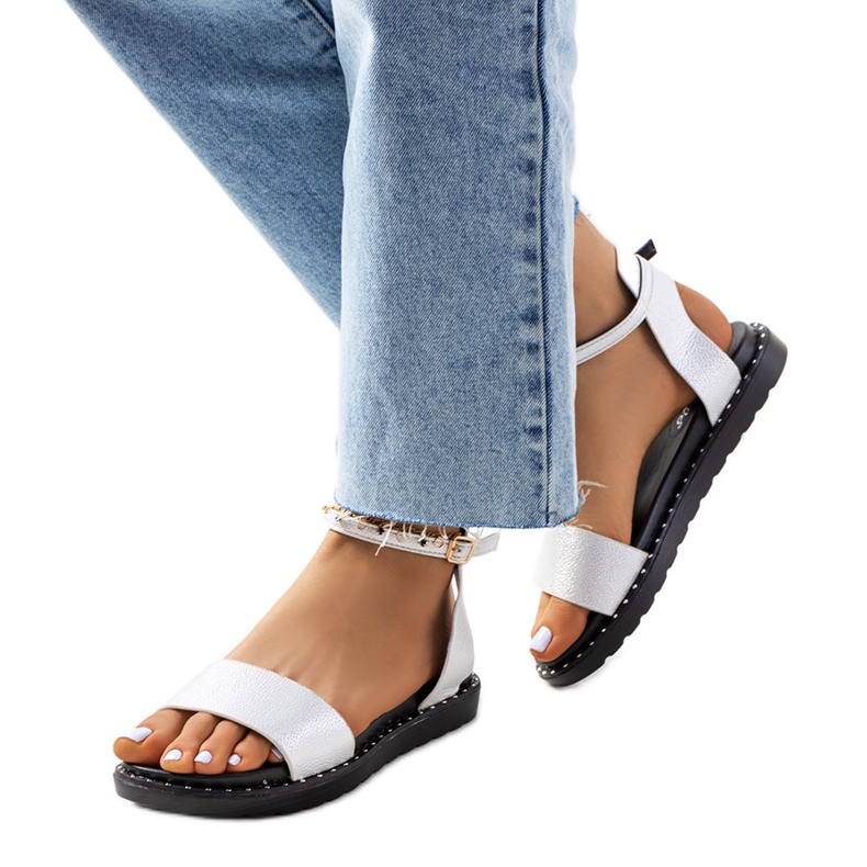 Sandálias brancas de mulher Perunka branco