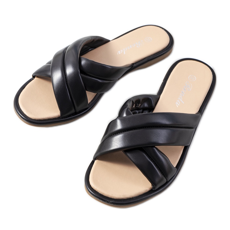 Chinelos Thies de mulher negra preto