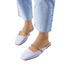 Chinelos elegantes roxos de Baras