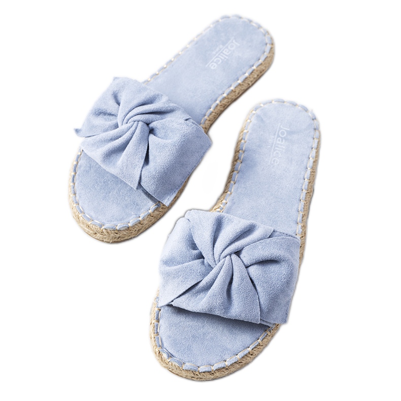 Chinelos azuis com laço Krina azul Chinelos azuis com laço Krina azul