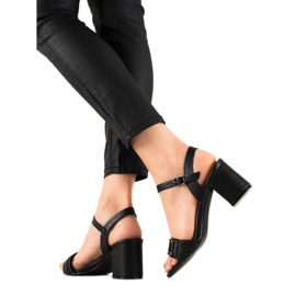 Cm Paris Sandálias com fivela decorativa preto