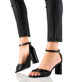 Cm Paris Sandálias de salto alto preto