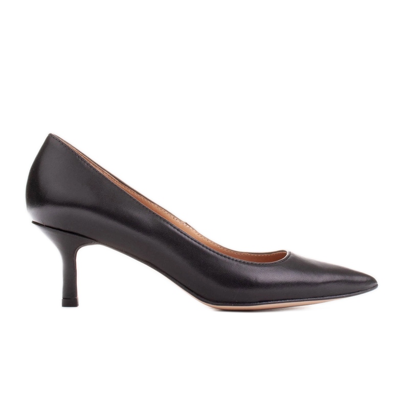 Marco Shoes Estiletes elegantes com salto mais baixo preto