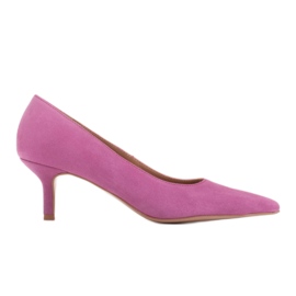 Marco Shoes Estiletes elegantes com salto mais baixo rosa