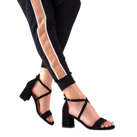 Seastar Sandálias pretas de salto alto preto Seastar Sandálias pretas de salto alto preto