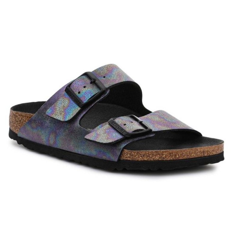 Birkenstock Arizona W 1021251 Preto Iridescente tolet azul multicolorido Birkenstock Arizona W 1021251 Preto Iridescente tolet azul multicolorido
