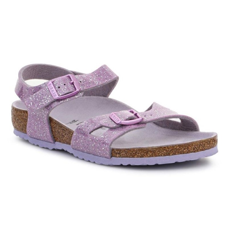 Sandálias Birkenstock Rio Kids 1022169 Cosmic Sparkle Lavender tolet