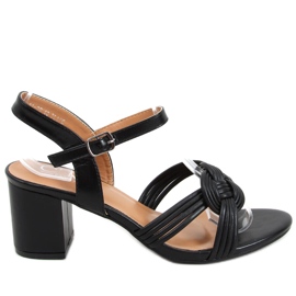 Sandália de salto alto Jessa Black. preto