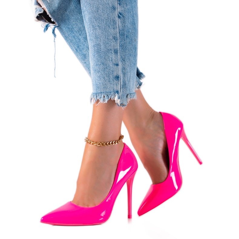 Small Swan Alfinetes envernizados rosa