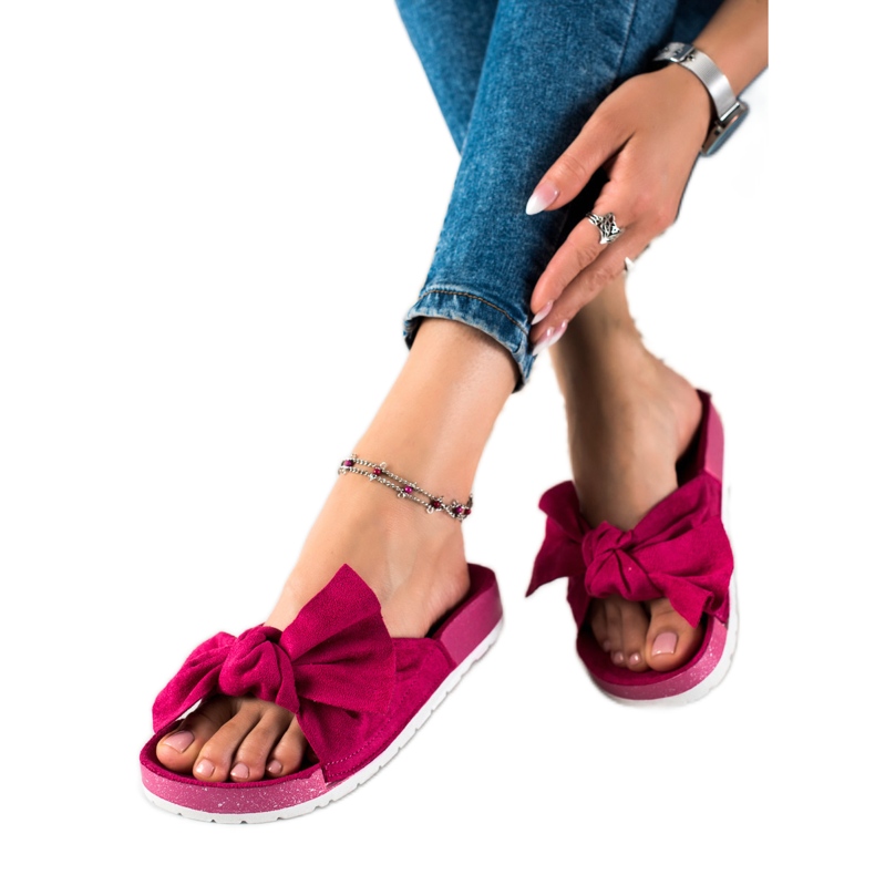 SHELOVET Chinelos elegantes com laço rosa SHELOVET Chinelos elegantes com laço rosa
