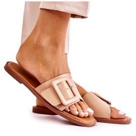 FE1 Chinelos femininos da moda para cappuccino de verão Sylvia bege