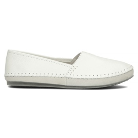 Sapatos de couro Filippo DP031 / 22 WH branco cinza