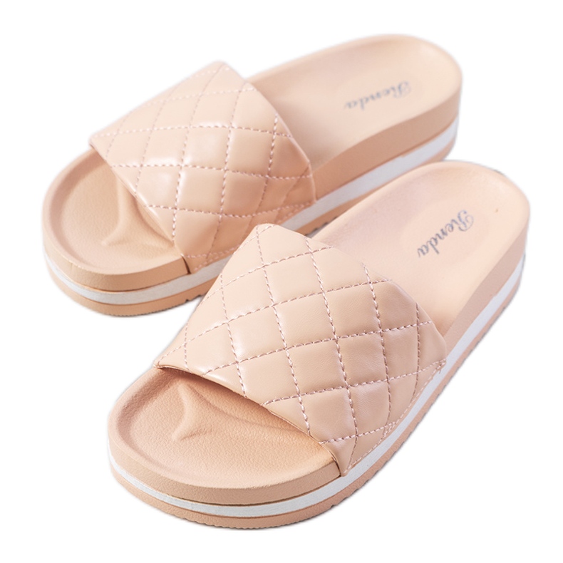 Hassell chinelos acolchoados rosa