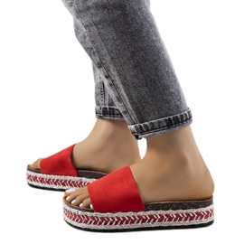 Sandálias vermelhas na sola de cortiça Bonython vermelho