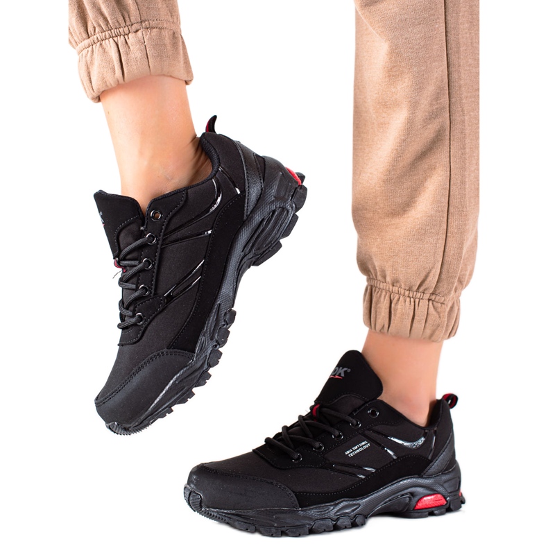 DK Sapatos de trekking confortáveis preto