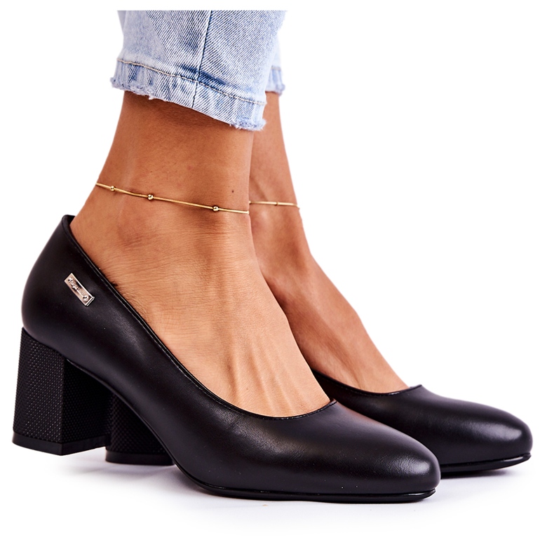 Sapatos de couro na barra Sergio Leone PB178 Preto