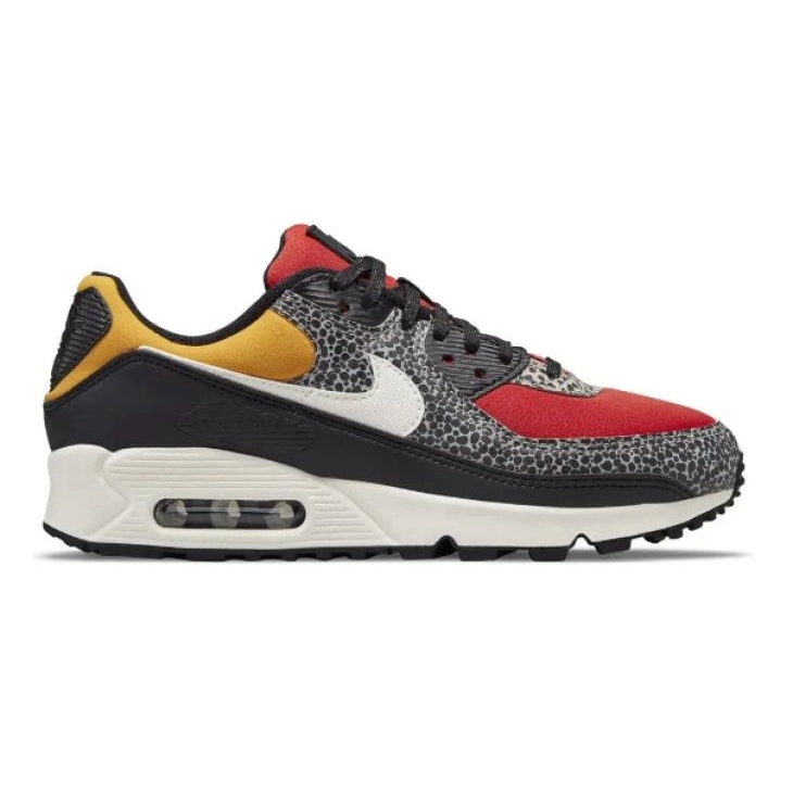Tênis Nike Air Max 90 Se W DC9446-001 preto vermelho multicolorido amarelo