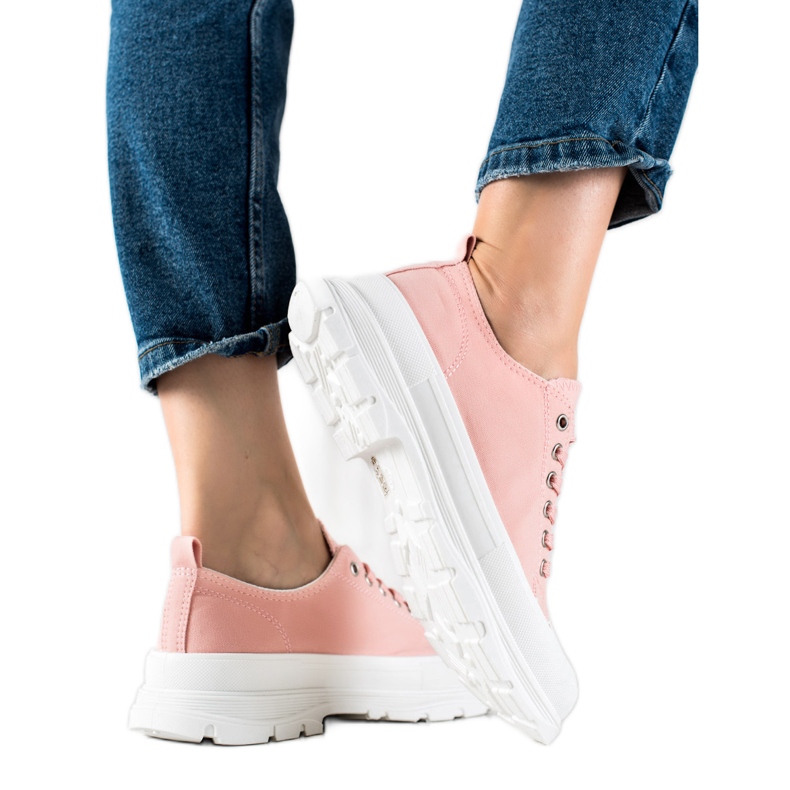 SHELOVET Tênis rosa na plataforma