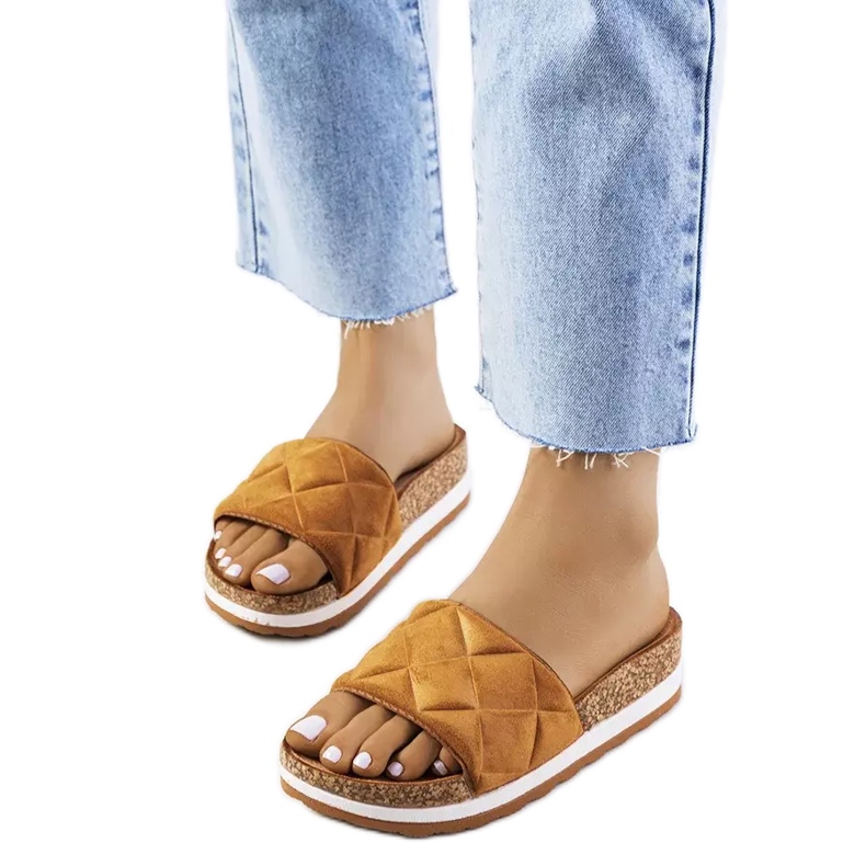 BM Sandálias castanhas com sola de cortiça Galts castanho