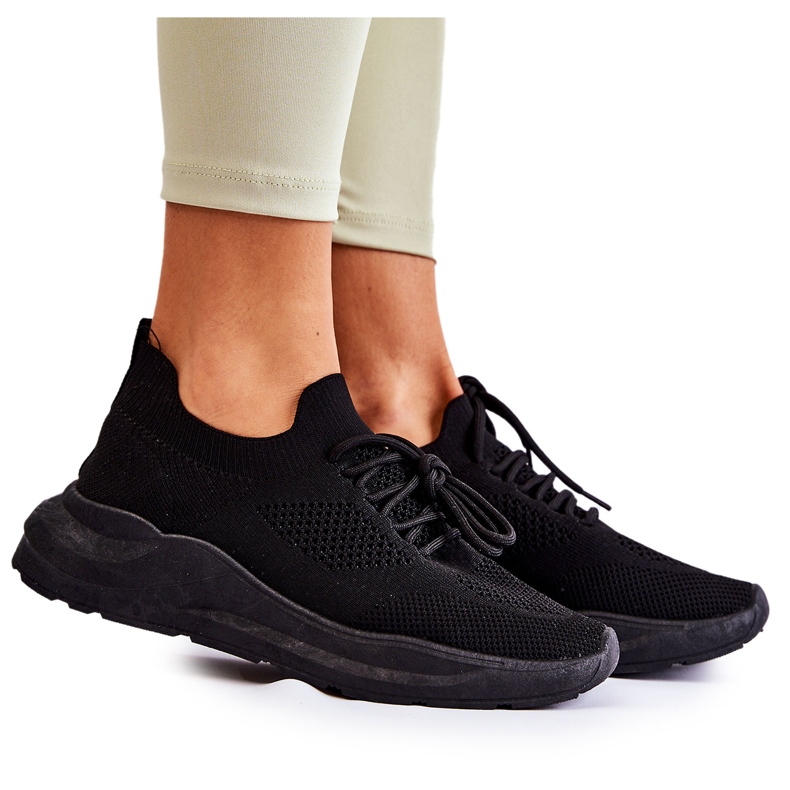 FK2 Tênis esportivo feminino, slip-on preto Livia