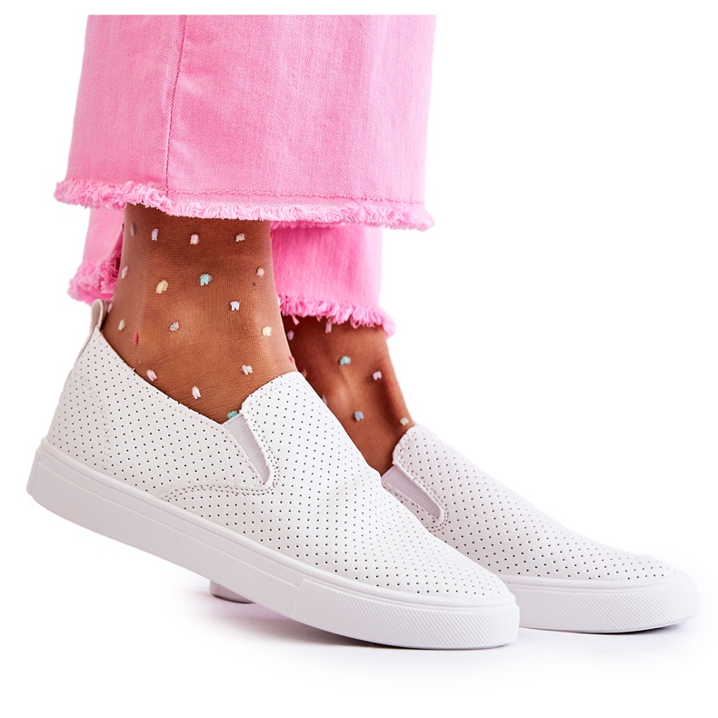 FK2 Sapatos brancos femininos Viviana slip on