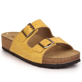 Chinelos amarelos Inblu W ARC15 com fivelas Chinelos amarelos Inblu W ARC15 com fivelas
