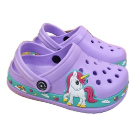 Chinelos de piscina American Club Jr.AM899B roxo