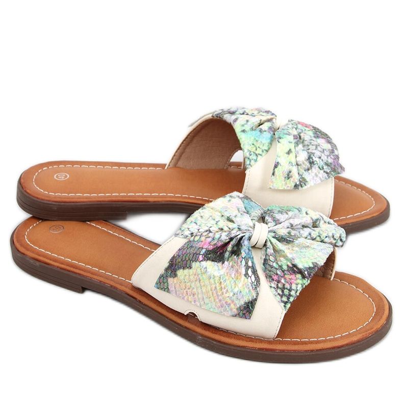 Chinelos de mulher Vors Bege multicolorido