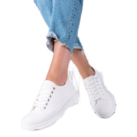 SHELOVET Tênis brancos na plataforma