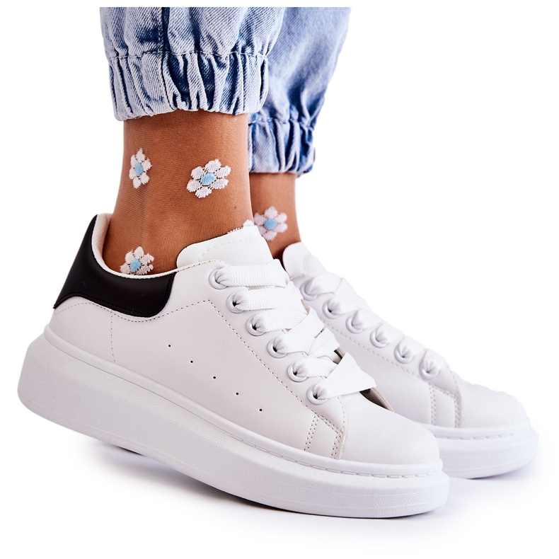 FS3 Calçados esportivos femininos na plataforma preto e branco Eliso