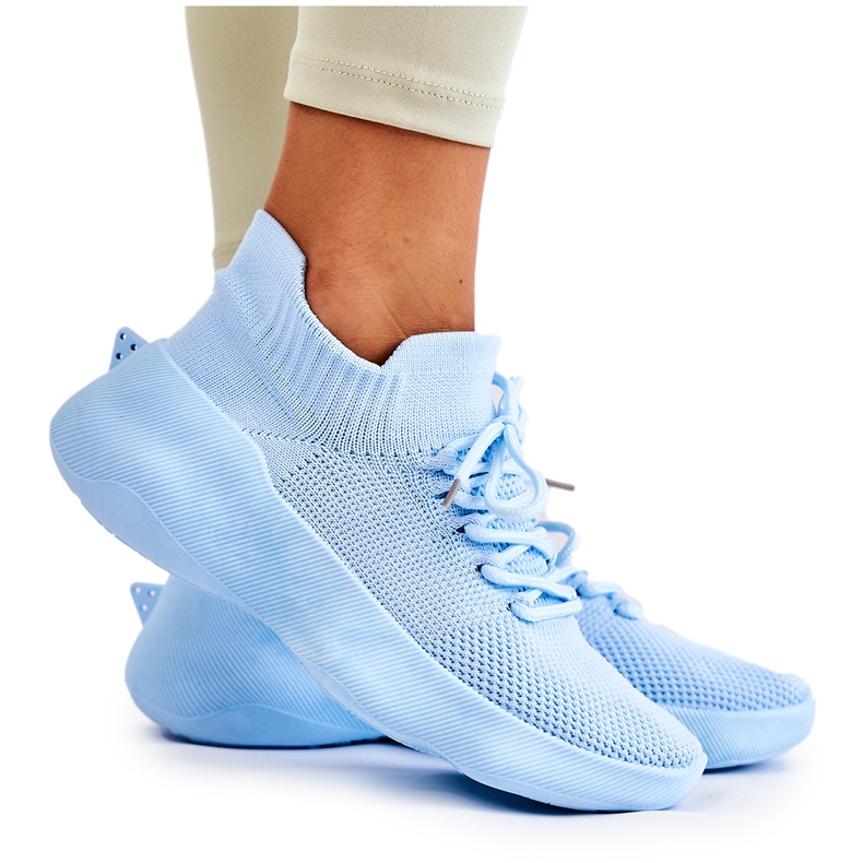 PS1 Tênis esportivo feminino slip-on azul claro Dalmiro