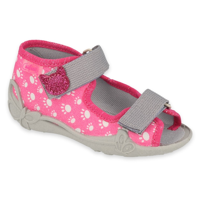 Calçado infantil Befado 242P108 rosa cinza