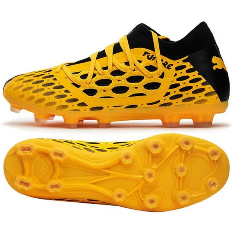 Chuteiras de futebol Puma Future 5.3 Netfit Hg M 105796 02 multicolorido laranjas e tintos Chuteiras de futebol Puma Future 5.3 Netfit Hg M 105796 02 multicolorido laranjas e tintos