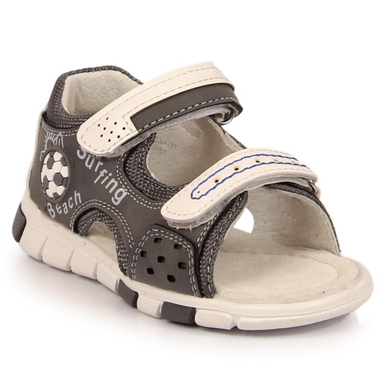 Sandálias de velcro NEWS Jr EU651B cinza