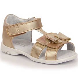 Sandálias de velcro Kornecki Jr KOR6309 dourada dourado