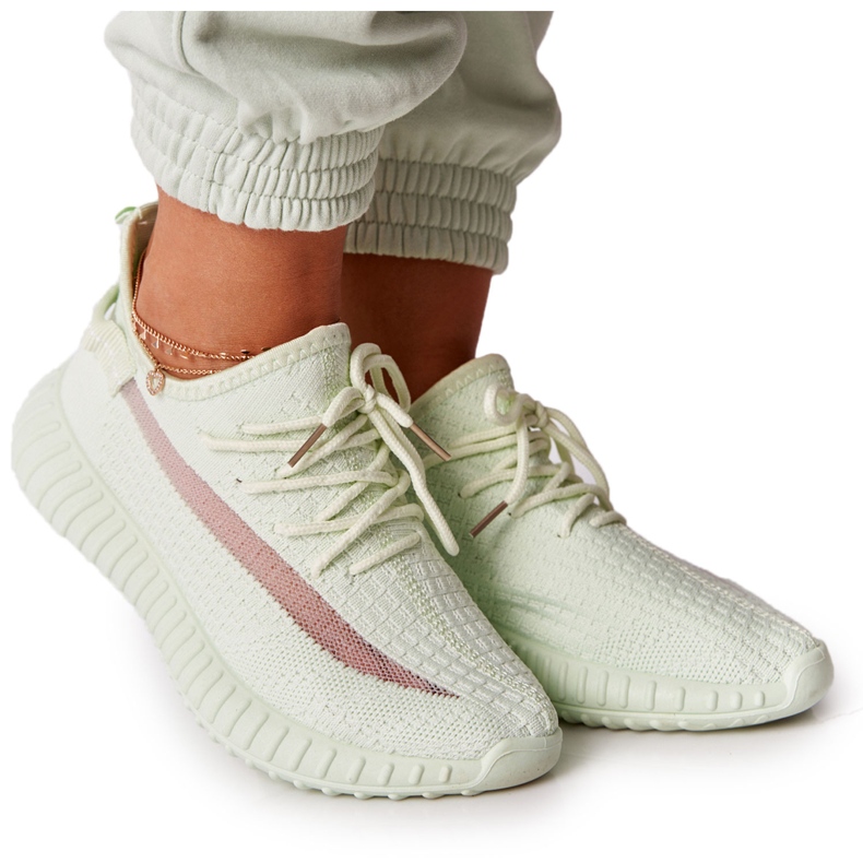 Sapatos esportivos de tênis verdes claros femininos