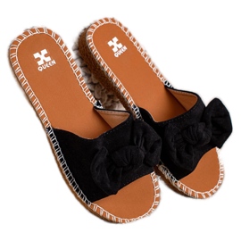 SHELOVET chinelos com laço preto