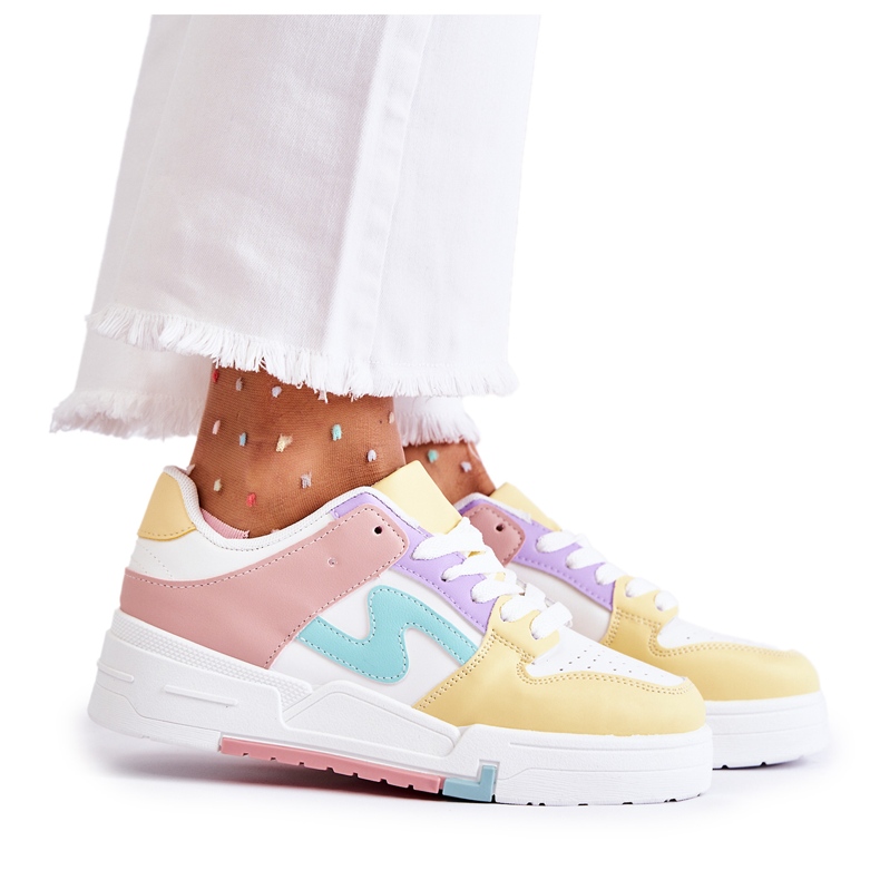PS1 Calçados esportivos femininos, Francis branco e amarelo multicolorido
