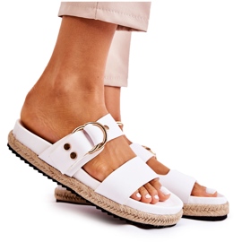 FB1 Chinelos femininos elegantes Penélope brancos