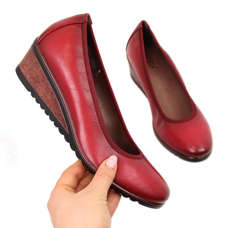 Bombas de cunha Red Vinceza vermelho