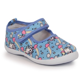 Atletico Ténis de menina com velcro com unicórnio Atlético azul Atletico Ténis de menina com velcro com unicórnio Atlético azul
