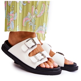 PJ1 Chinelos brancos femininos clássicos Weston