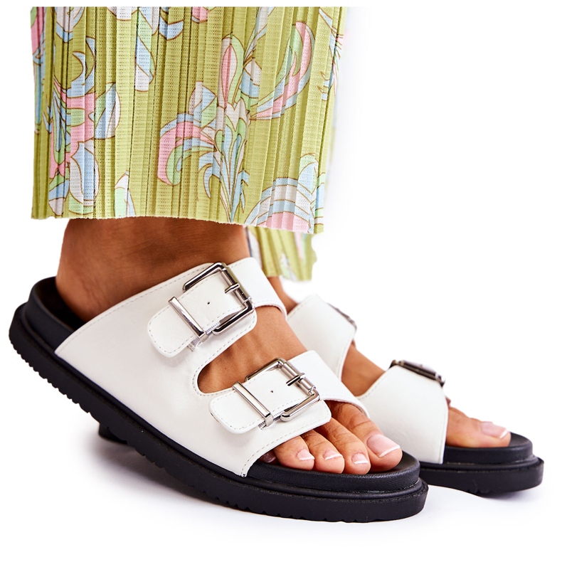 PJ1 Chinelos brancos femininos clássicos Weston