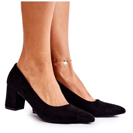 PS1 Sapatos de camurça clássicos em uma barra preta Lency preto