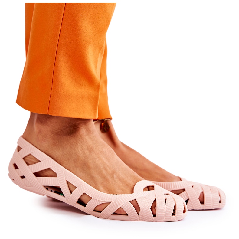 PH1 Bailarinas femininas Nude Indila de borracha bege