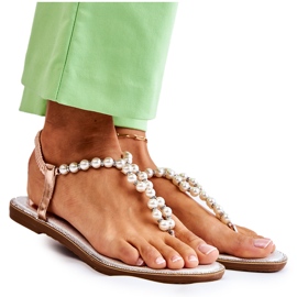 PG1 Sandálias da moda chinelos com pérolas ouro rosa Isalia dourado PG1 Sandálias da moda chinelos com pérolas ouro rosa Isalia dourado