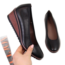 Sapatos de cunha pretos W Vinceza