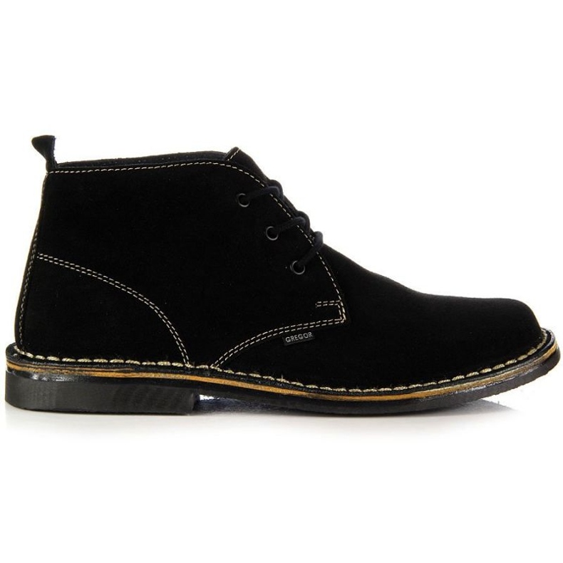 Botas masculinas de couro preto M Gregor