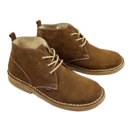 BM Botas masculinas de couro M Gregor marrom